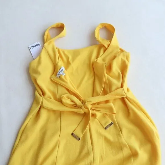 KENSIE Sleeveless Yellow Dress Size 14 - Picture 7 of 11
